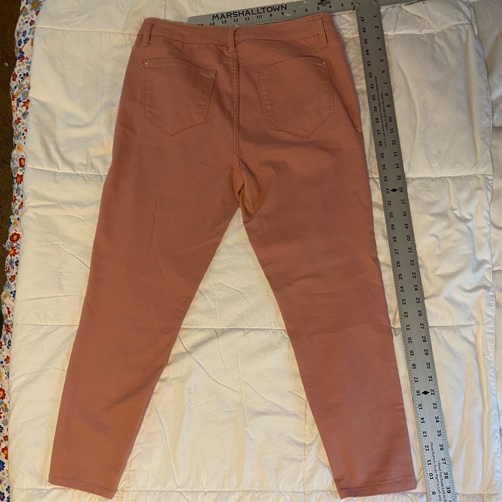 Kensie Jeans Womens Size 8 Rose Pink Effortless Ankle Stretch Mid Rise
